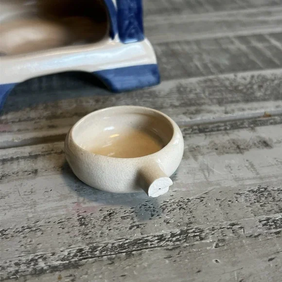 Double Handled Square Blue & White Tea Warmer with Cup Lid & Tea Light Holder - Picture 8 of 8